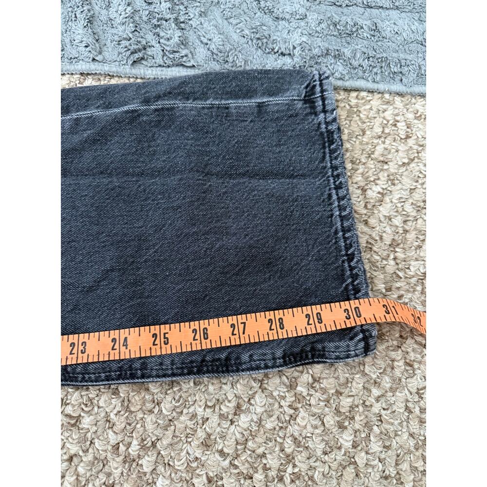 American Eagle | Charcoal Black Faded Distressed Ripped Boot Cut Jeans Preppy - Picture 5 of 7